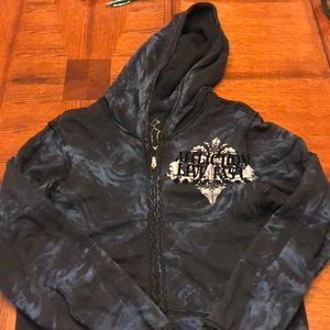 AFFLICTION reversible hoodie Blue Large women’s